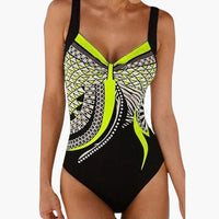 Eleganter Einteiler - Damen Badeanzug mit Stil für den Sommer – Grün