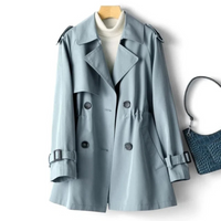 Heidi-Mode | Lässiger Damen Trenchcoat – Blau
