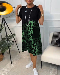 Lina | Luftiges Sommerkleid mit Rundhalsausschnitt – Grün