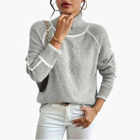 Julia | Kuscheliger Turtleneck-Pullover für Damen – Grau