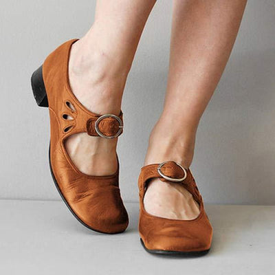 Bianca | Sandalen mit Keilschnalle aus Leder