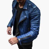 Strukturiertes Freizeitjacke für Herren – Blau