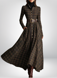 Millie™ - Kleid mit Gürtel – Grön