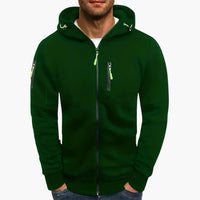 Kapuzenjacke mit Reißverschluss für Herren – Grün