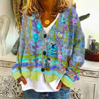 Hanna Modische Strickjacke für kalte Jahreszeiten – Grün