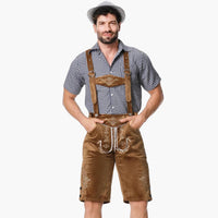 Traditionelle Lederhosen für Herren - Oktoberfest 2025 – Braun