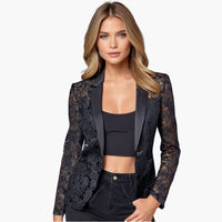 Nadine | Spitzenblazer – Schwarz