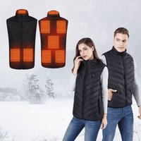 Unisex-Wärmende Weste mit einstellbarer Temperatur – Elektrische Winterjacke für Damen und Herren – Schwarz