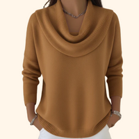 Agda™ – Weicher und Stilvoller Langarmpullover – Braun