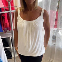 Corina - Softtouch-Tanktop mit U-Ausschnitt – Weiß