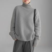Anaise - Damen-Rollkragenpullover mit elegantem Stil – Grau