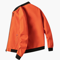 Herrenjacke mit Rippkragen und Taillentaschen – Orange