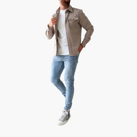 Thom | Hemdjacke mit Knopfleiste – Khaki