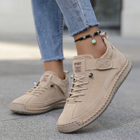 Elfriede | Damen Ankle Boots Schnürung Casual Urban Modern Herbst – Beige
