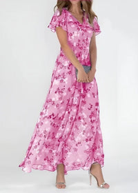 Halina - Elegantes und schmeichelhaftes Kleid – Rosa