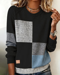 Julia | Casual Damen Pullover modern & farbig getragen – Schwarz