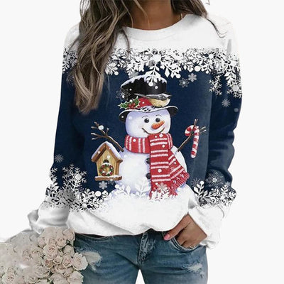 Denise - Schneemann Weihnachts-Pullover