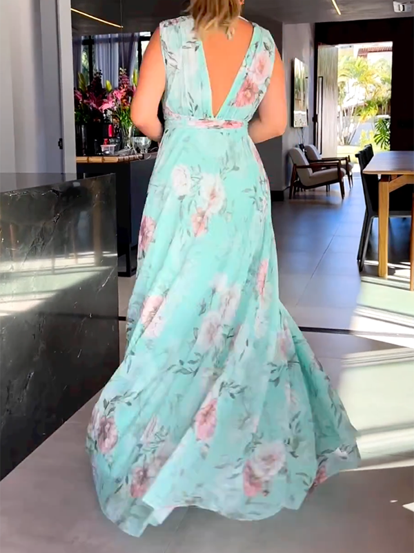 Benthe | Komplett V-Ausschnitt Kleid mit Seitenschlitz