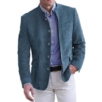 | Legere Button-Down Jacke für Männer – Blau