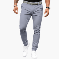 Chinohose für Herren - Leichte Sommer Stretch Hose für den Alltag – Hellgrau