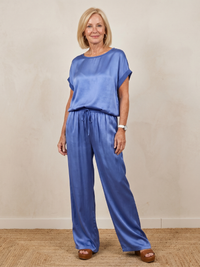 Shiloh | Kurze Ärmel Jogginghose Set – Blau
