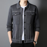 Kaiden - Strickjacke für Männer – Grau
