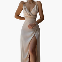 Jasmin | Elegantes trägerloses Kleid – Beige