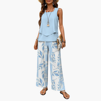 Nora | Elegantes 2-teiliges Set – Blau