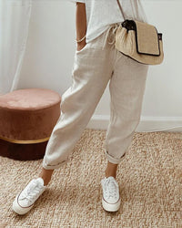 Tineke™ | Lässige Leinenhose – Beige