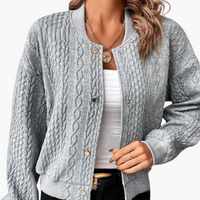 Zita | Bequeme Strickjacke – Grau