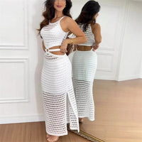 Jackie | Strick-Sommerkleid – Weiß