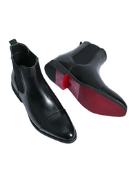 Premium Chelsea-Stiefel aus Leder – Schwarz