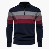 Tonio | Quarter-Zip Pullover – Blau