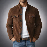 Wildlederjacke „Oltrarno“ – Marrone scuro