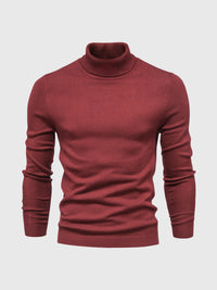 Rollkragen Pullover Herren Baumwolle | Elegant & Bequem – Dunkelrot