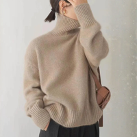 Marais Cashmere Turtleneck Sweater – Sandstone
