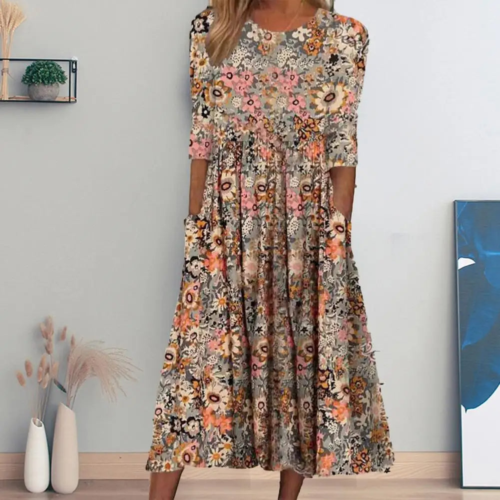 Linnea - Boho Casual Midi Kleid