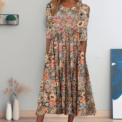 Linnea - Boho Casual Midi Kleid