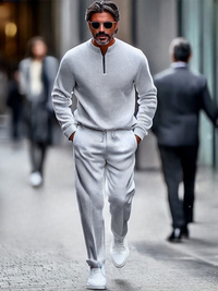 ALESSIO - PULLOVER UND JOGGINGHOSE SET – Grau