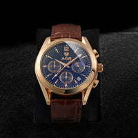 Zeitlose Luxus-Armbanduhr – Gold Blau