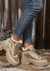 Romaya - Bequemer Und Moderner Winter Sneaker – Beige