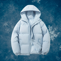 Klassisches Design Kapuzenjacke – Hellblau