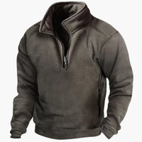 Luis | Eleganter Fleecepullover – Dunkelgrau
