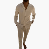 Luca | Herren Hemd und Hose Set – Beige