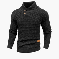 Gustav | Gemütlicher Strickpullover – Schwarz