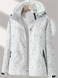 HEIKE - WASSERDICHTE JACKE MIT KAPUZE – Weiß