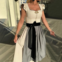 Damen Weiß Oktoberfest Dirndl Kleid – Weiß