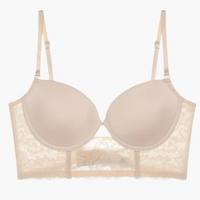 Bügel-BH aus Spitze für Frauen - Gepolsterte Nude Alltägliche Unterstützung – Beige