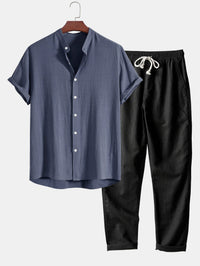 Heidi-Mode | Leinen Shirt und Hose – Grau