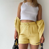 AGATHE - WEITES SHIRT UND SHORTS SET – Gelb